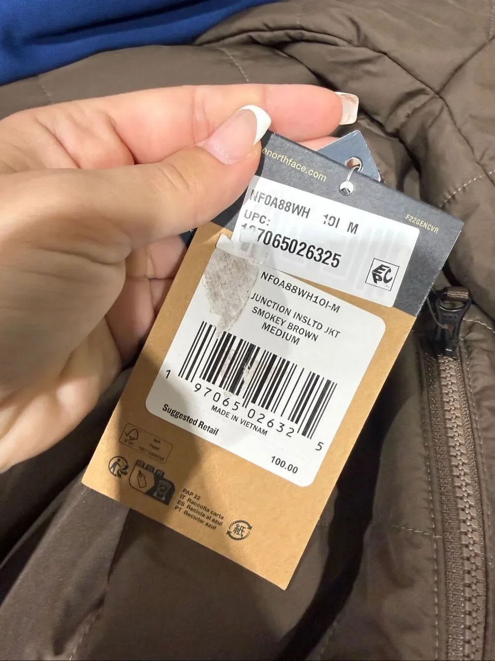 The North Face Junction Water-Repellant Insulated Utility Jacket Smokey Brown Me